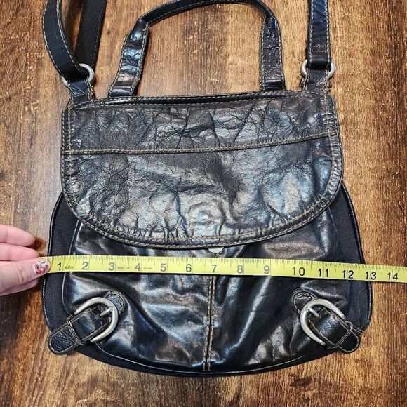 Fossil Lizette leather/canvas messenger bag - Picture 9 of 10